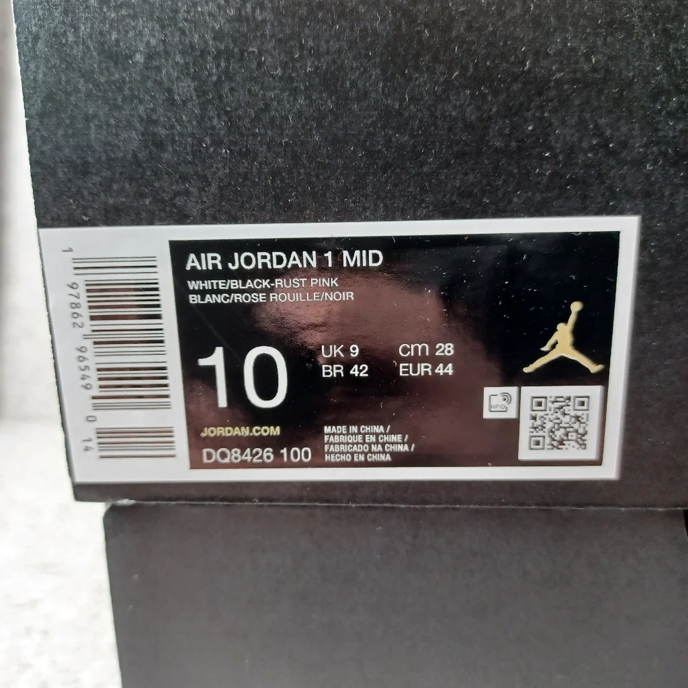 Nike Air Jordan 1 Mid Sneakers Shoes Black Coral